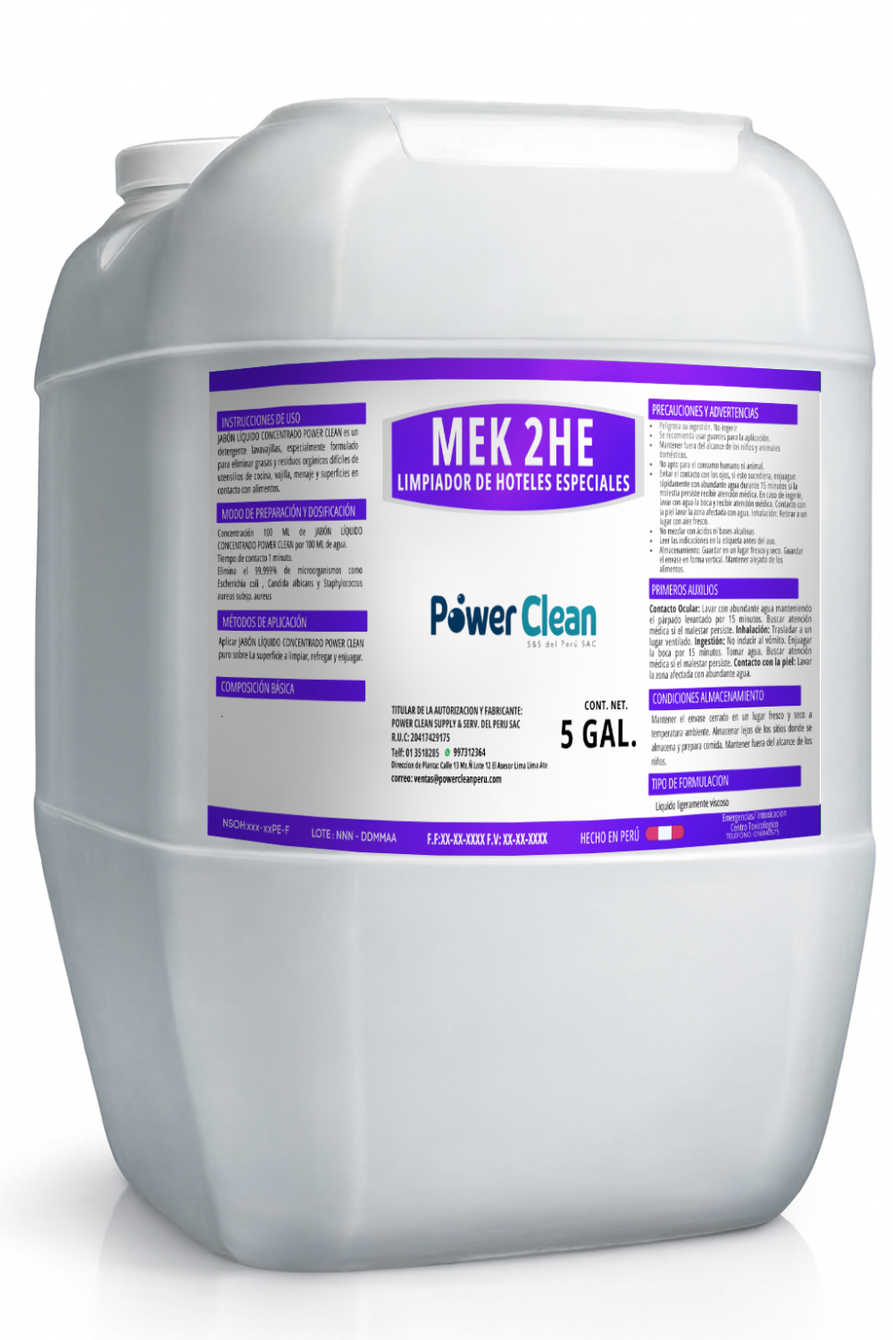 MEK2HE LIMPIADOR HOTELES ESPECIALES