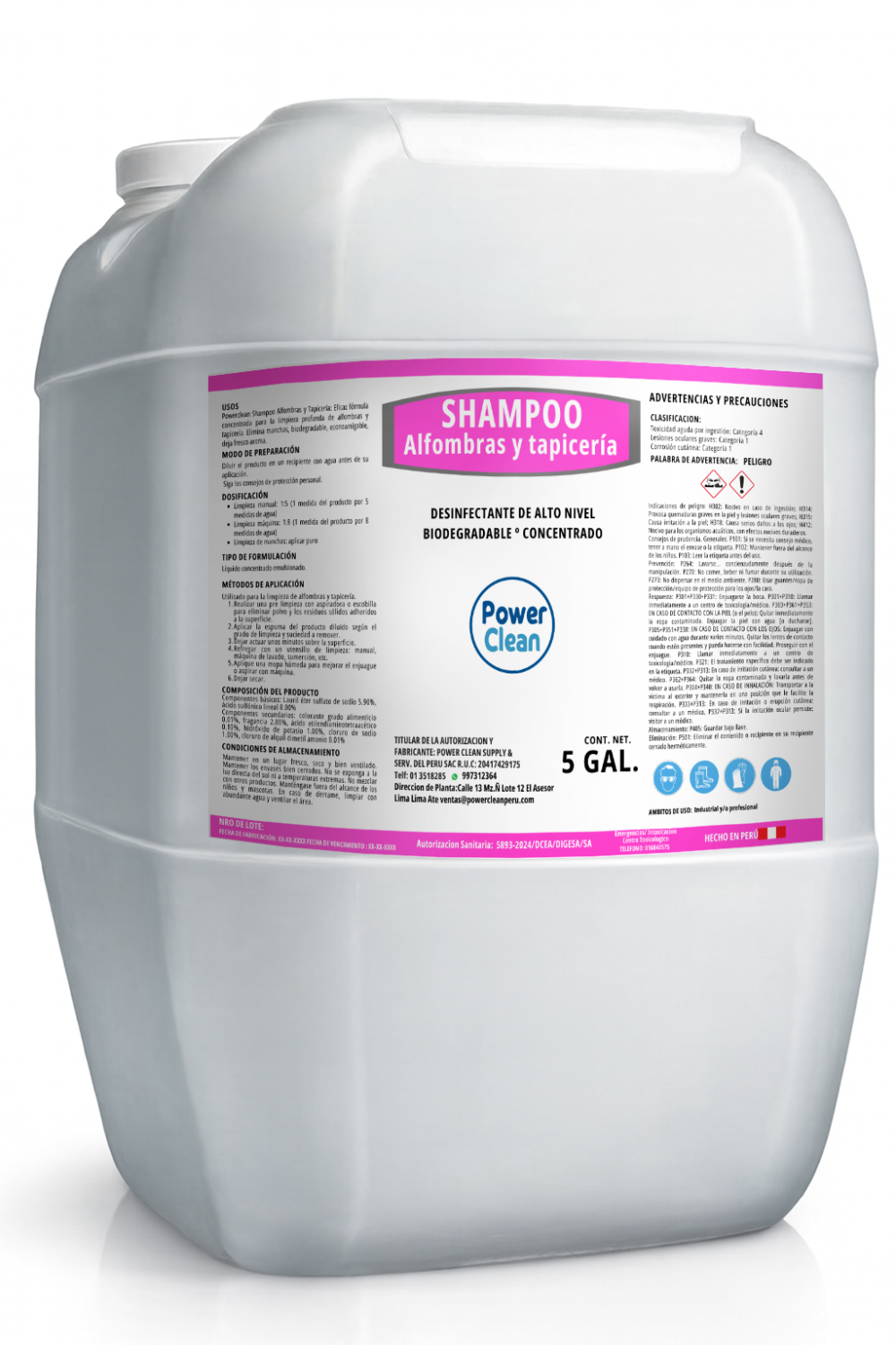 POWER CLEAN SHAMPOO DE ALFOMBRAS Y TAPICERIA